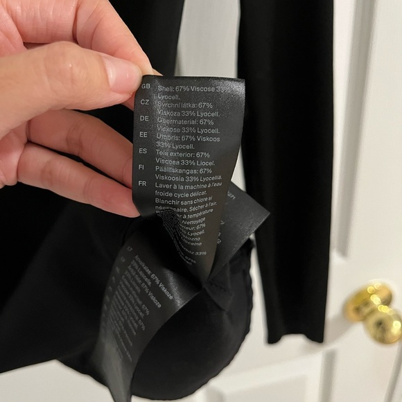 COS Women's Black Cowl Neck Drape Top - Picture 3 of 7